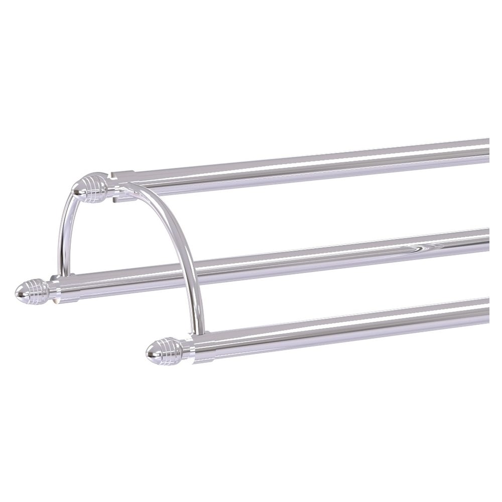 Allied Brass Free Standing Double Arm Towel Holder in Polished Chrome