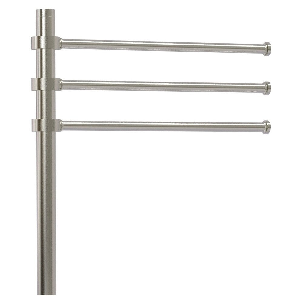 Allied Brass Satin Nickel Freestanding Towel Rack, 39-in Height, 3 Pivoting Arms