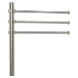 Allied Brass Satin Nickel Freestanding Towel Rack, 39-in Height, 3 Pivoting Arms