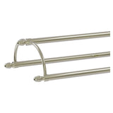 Allied Brass Free Standing Double Arm Towel Holder, Polished Nickel, 31 in W x 37.3 in H x 10 in D