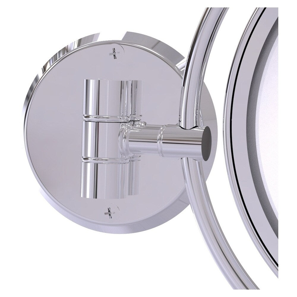 Allied Brass 8-in x 10-in Polished Chrome Double-Sided 2x Magnifying Wall-Mounted Vanity Mirror
