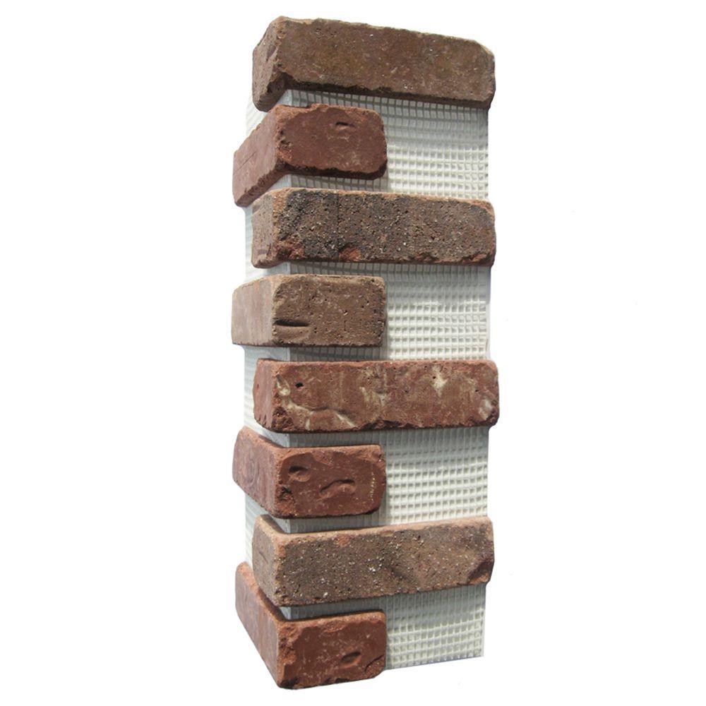 Brickwebb Rushmore Thin Brick Sheets - Corners (Box of 3 Sheets) 21 in x 15 in (5.3 linear ft.) - Super Arbor
