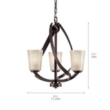 Kichler Layla 3-Light Antique Bronze Modern/Contemporary Chandelier