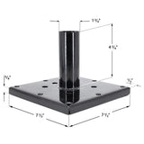 TITAN BUILDING PRODUCTS Titan Wood Post Anchor Kit - Black Painted Galvanized Steel Deck Post Stabilizer - Fits 5-1/2-in x 5-1/2-in Posts - Easy Installation