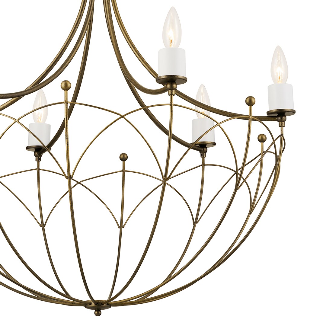 Kichler Topiary 6-Light Bronze Farmhouse Chandelier