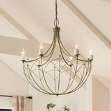 Kichler Topiary 6-Light Bronze Farmhouse Chandelier