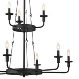 Kichler Vetivene 9-Light Black Farmhouse Chandelier