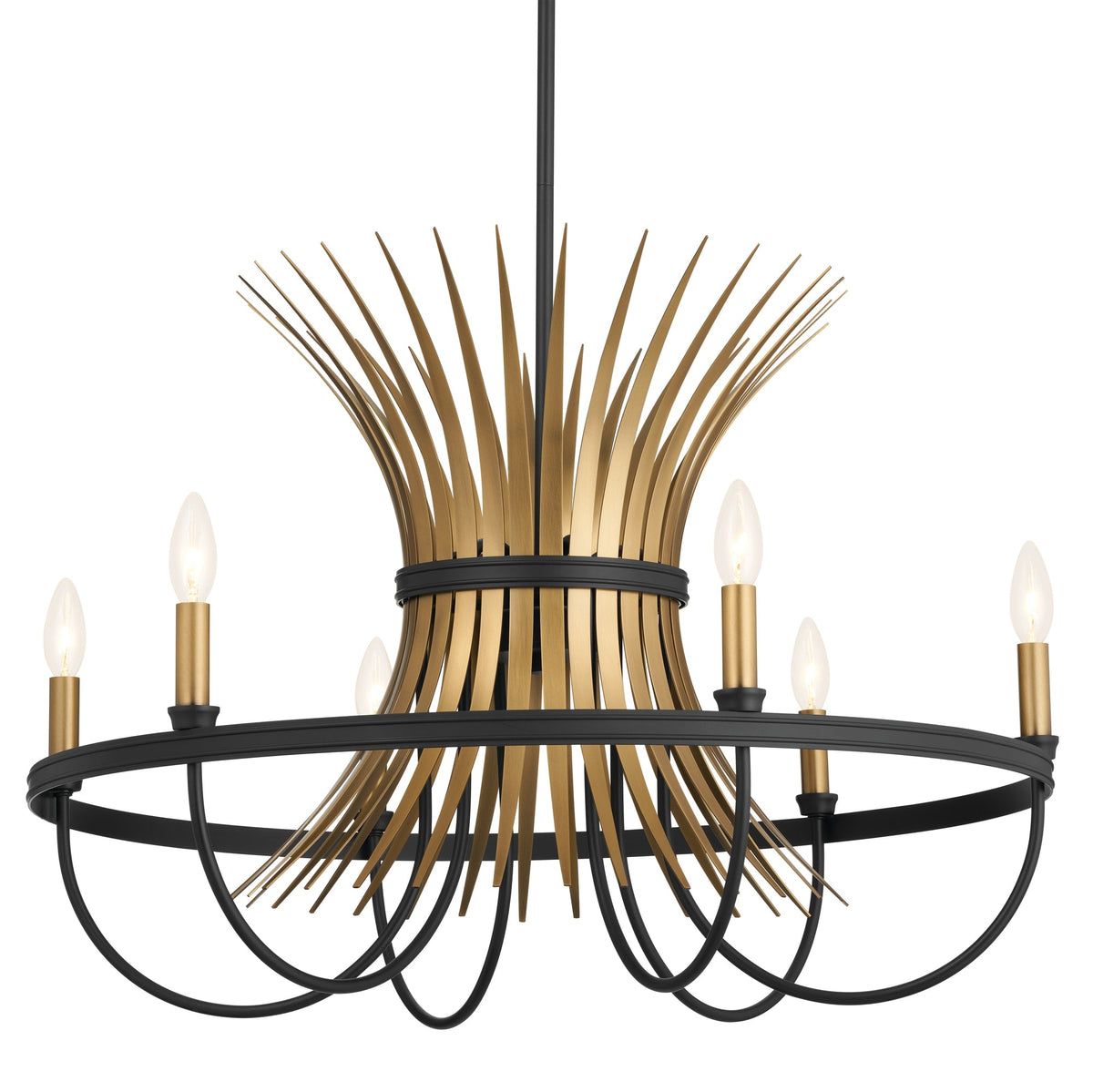 Kichler Baile 6-Light Black Farmhouse Chandelier