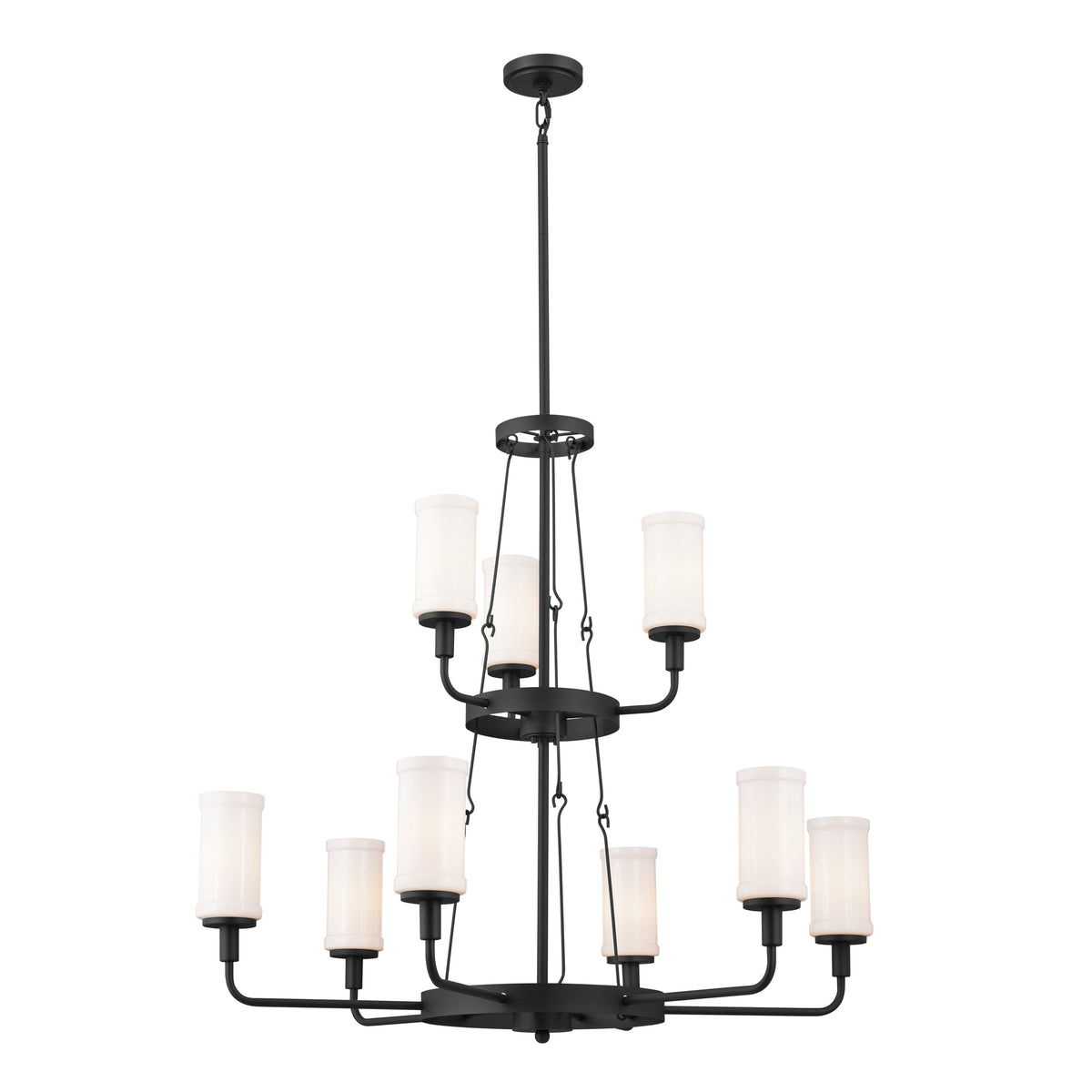 Kichler Vetivene 9-Light Black Farmhouse Chandelier