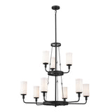 Kichler Vetivene 9-Light Black Farmhouse Chandelier