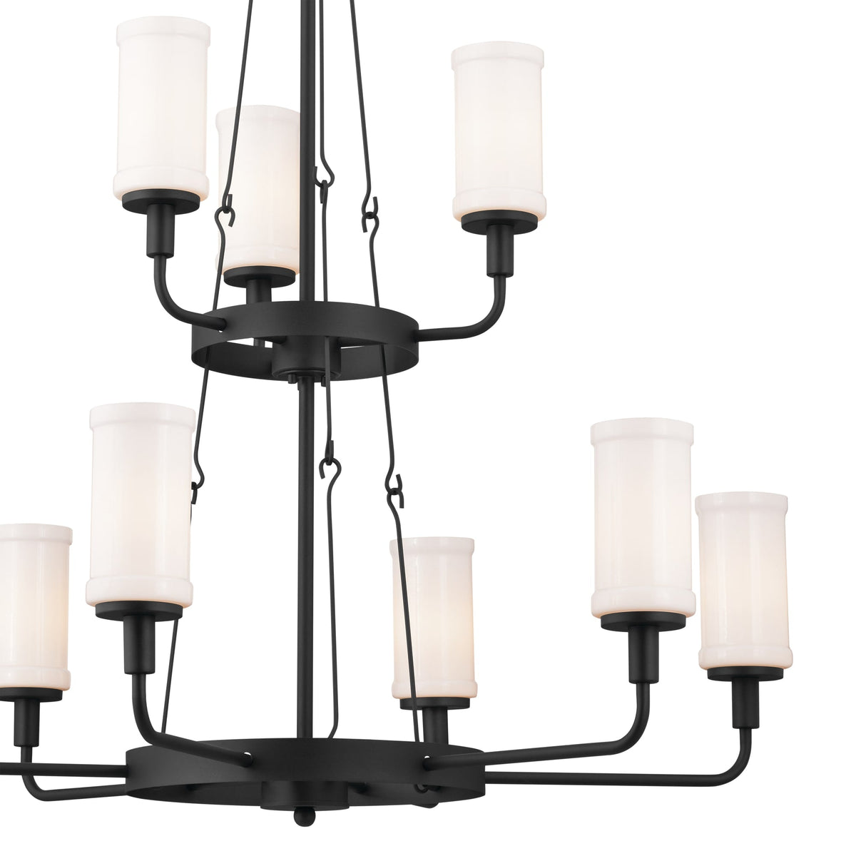 Kichler Vetivene 9-Light Black Farmhouse Chandelier