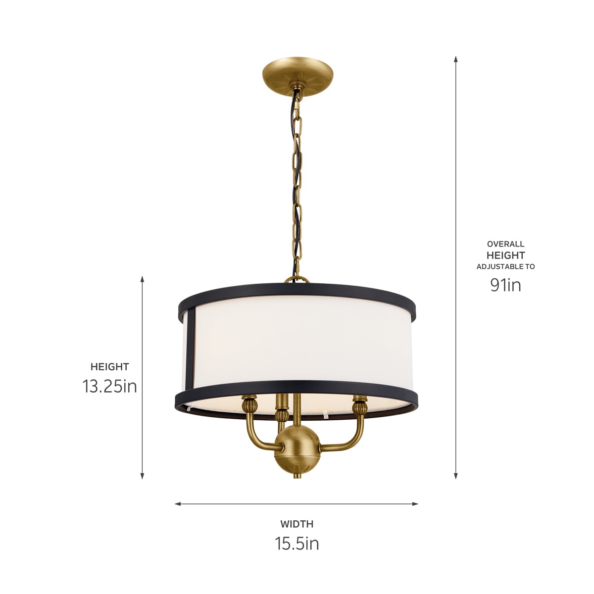 Kichler Heddle 3-Light Farmhouse Chandelier
