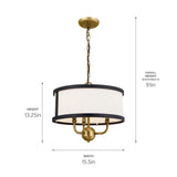 Kichler Heddle 3-Light Farmhouse Chandelier