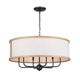 Kichler Heddle 6-Light Gray Farmhouse Chandelier