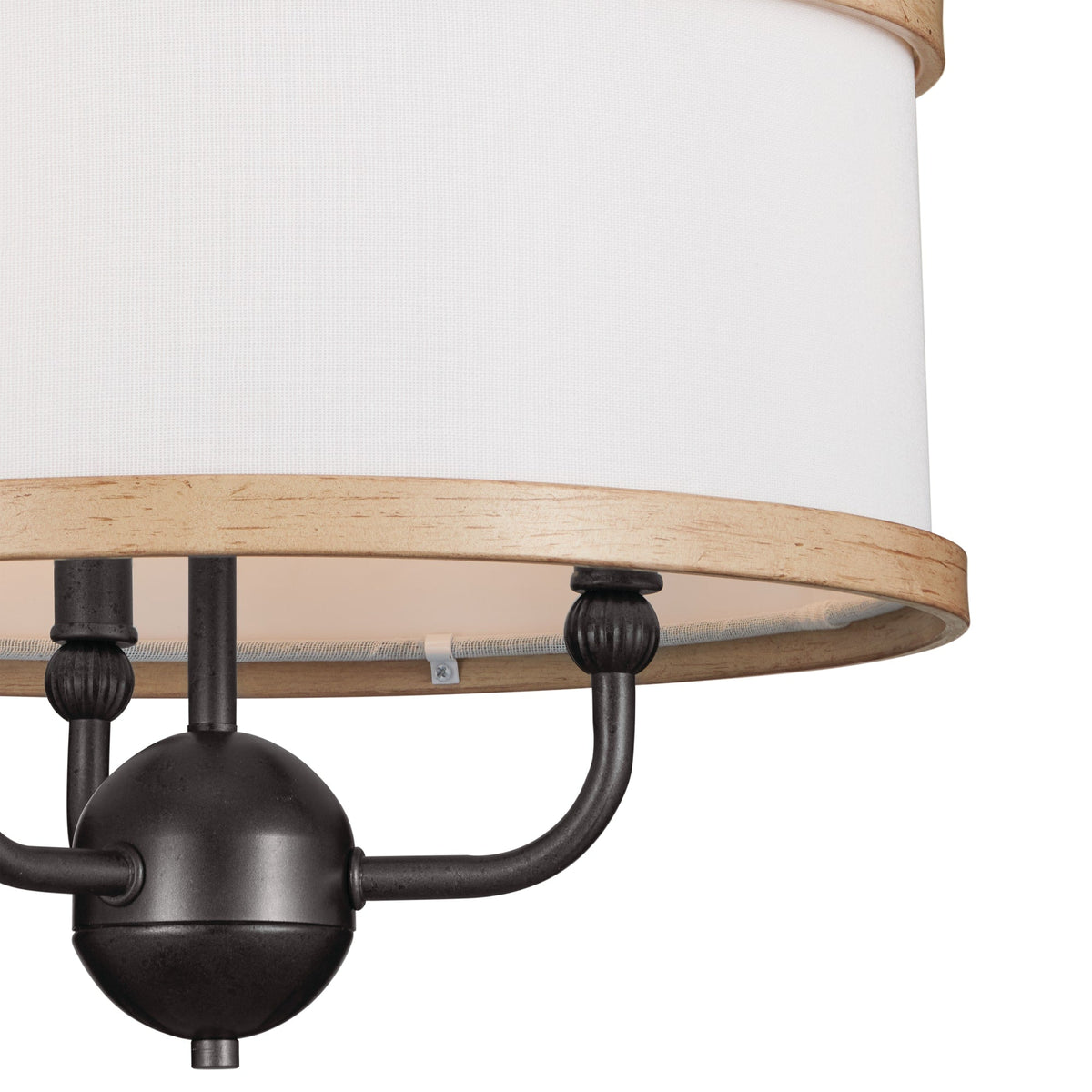 Kichler Heddle 3-Light Gray Farmhouse Chandelier