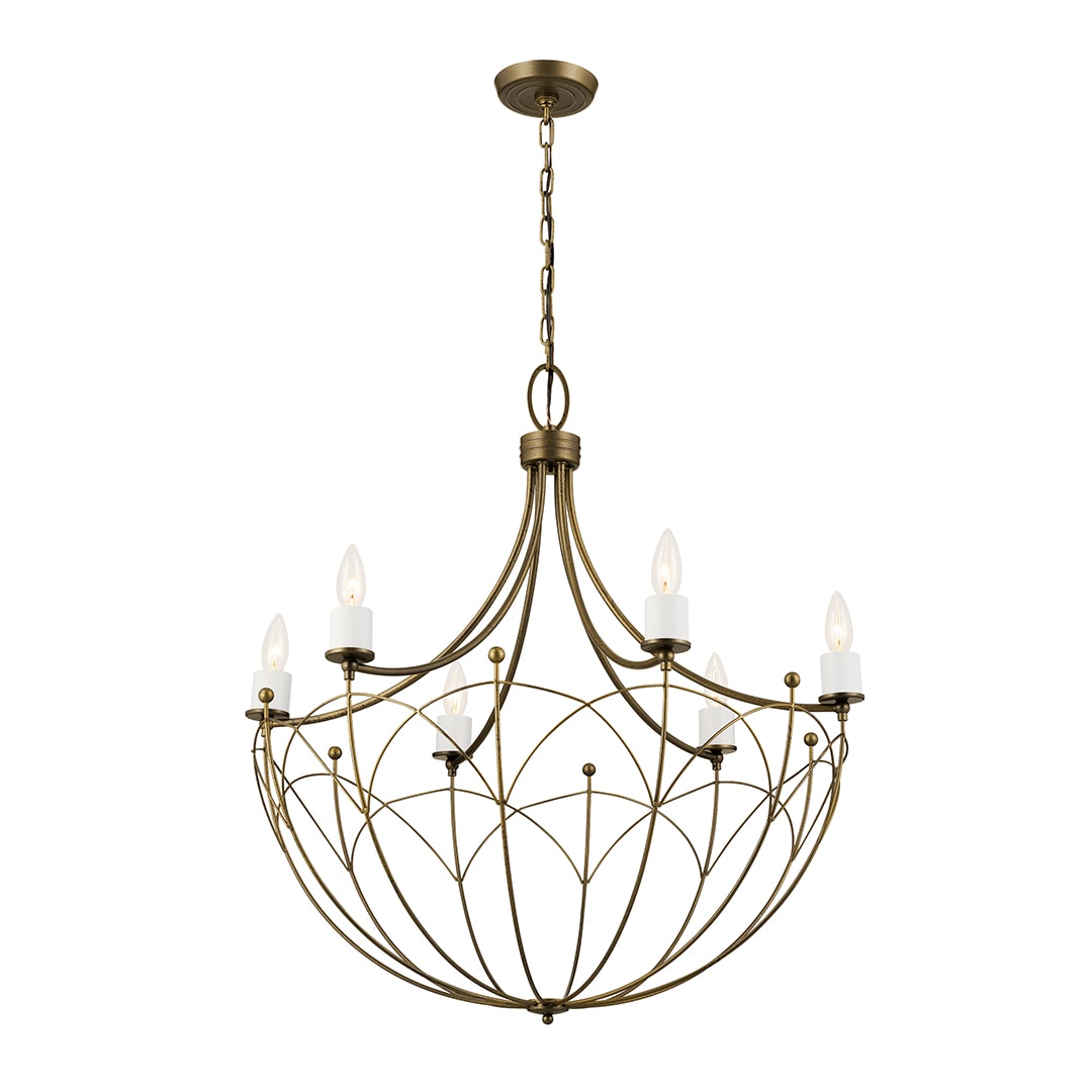 Kichler Topiary 6-Light Bronze Farmhouse Chandelier