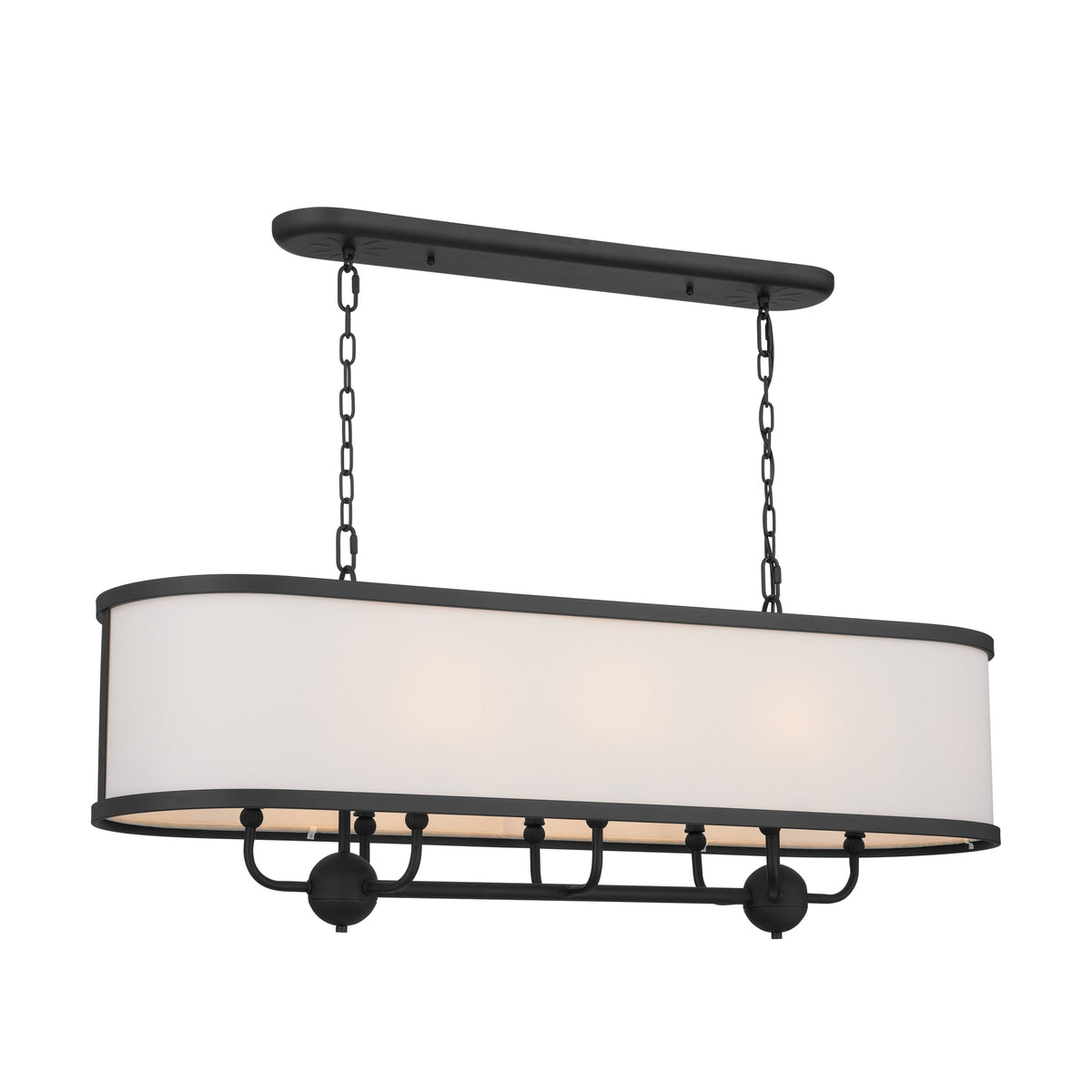 Kichler Heddle 8-Light Black Farmhouse Chandelier
