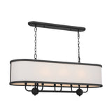 Kichler Heddle 8-Light Black Farmhouse Chandelier