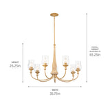 Kichler Melis 7-Light Brown Farmhouse Chandelier