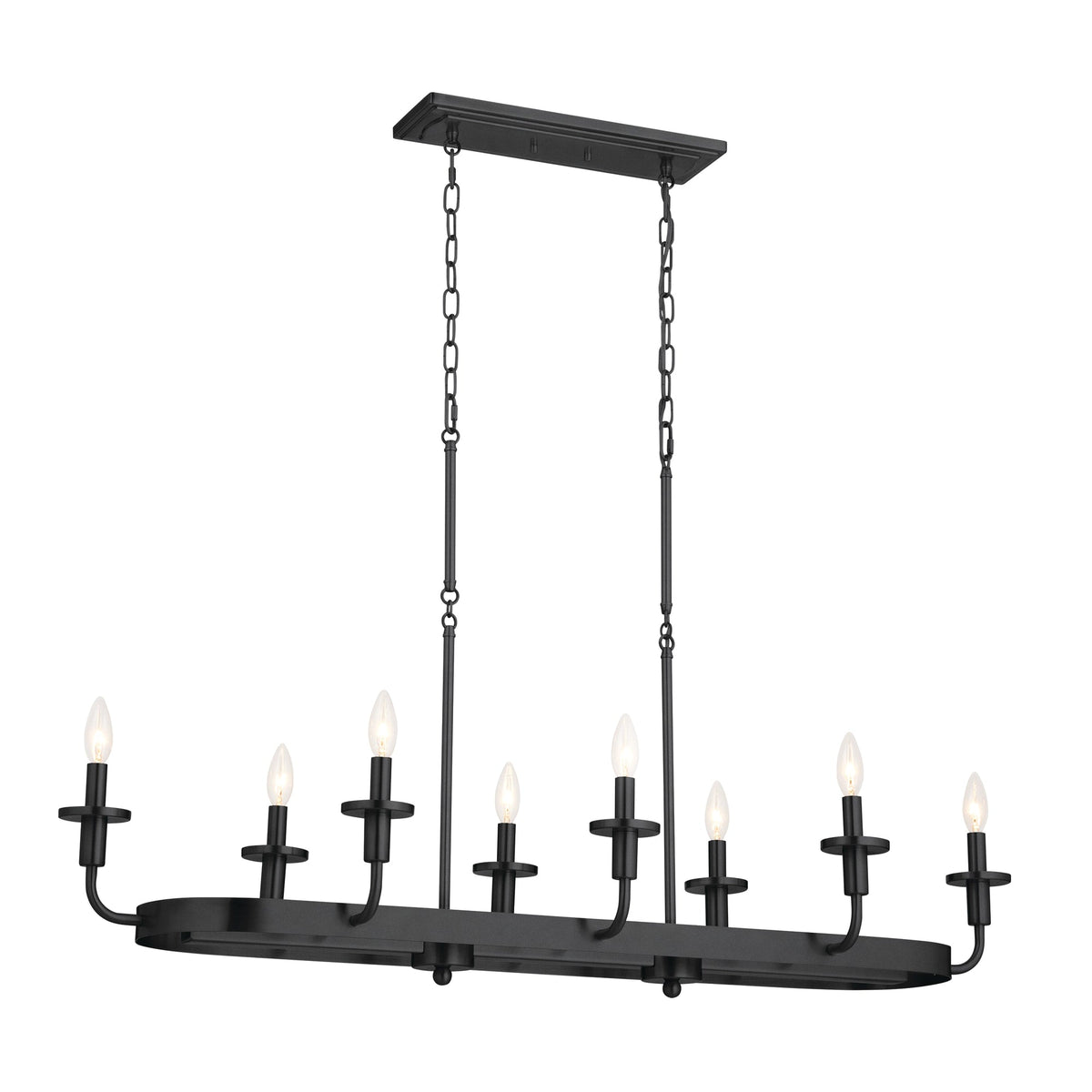 Kichler Vetivene 8-Light Black Farmhouse Chandelier
