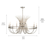 Kichler Baile 9-Light Brushed Nickel Farmhouse Chandelier