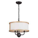 Kichler Heddle 3-Light Gray Farmhouse Chandelier