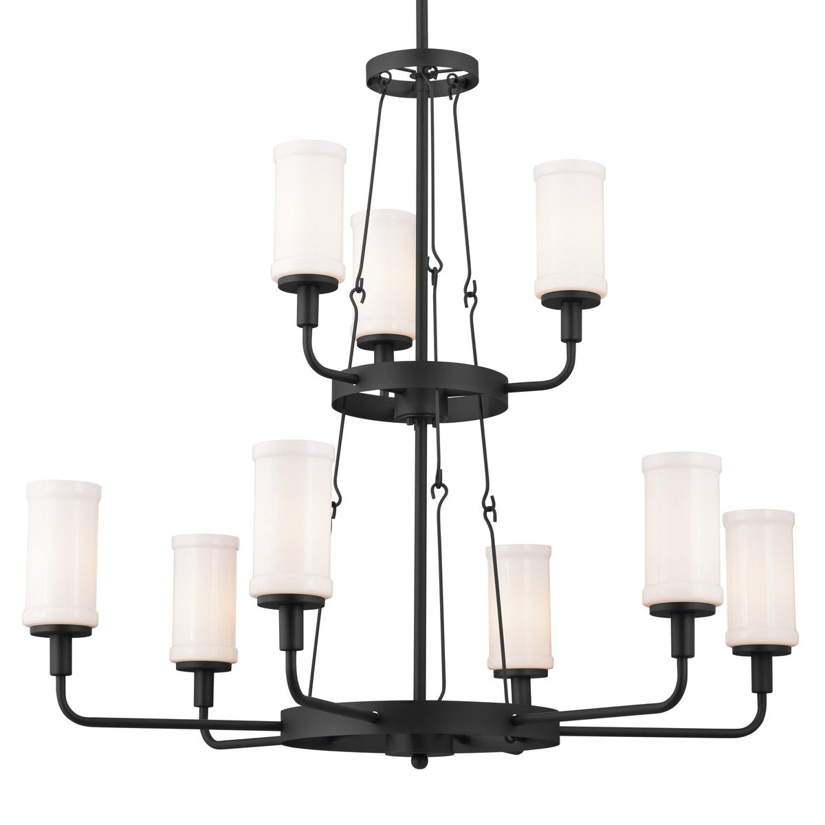 Kichler Vetivene 9-Light Black Farmhouse Chandelier
