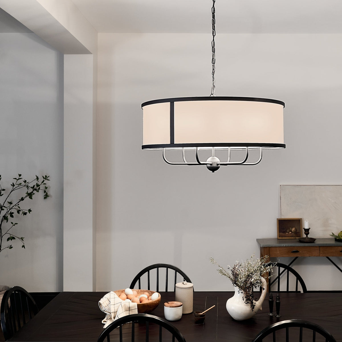 Kichler Heddle 6-Light Black Farmhouse Chandelier