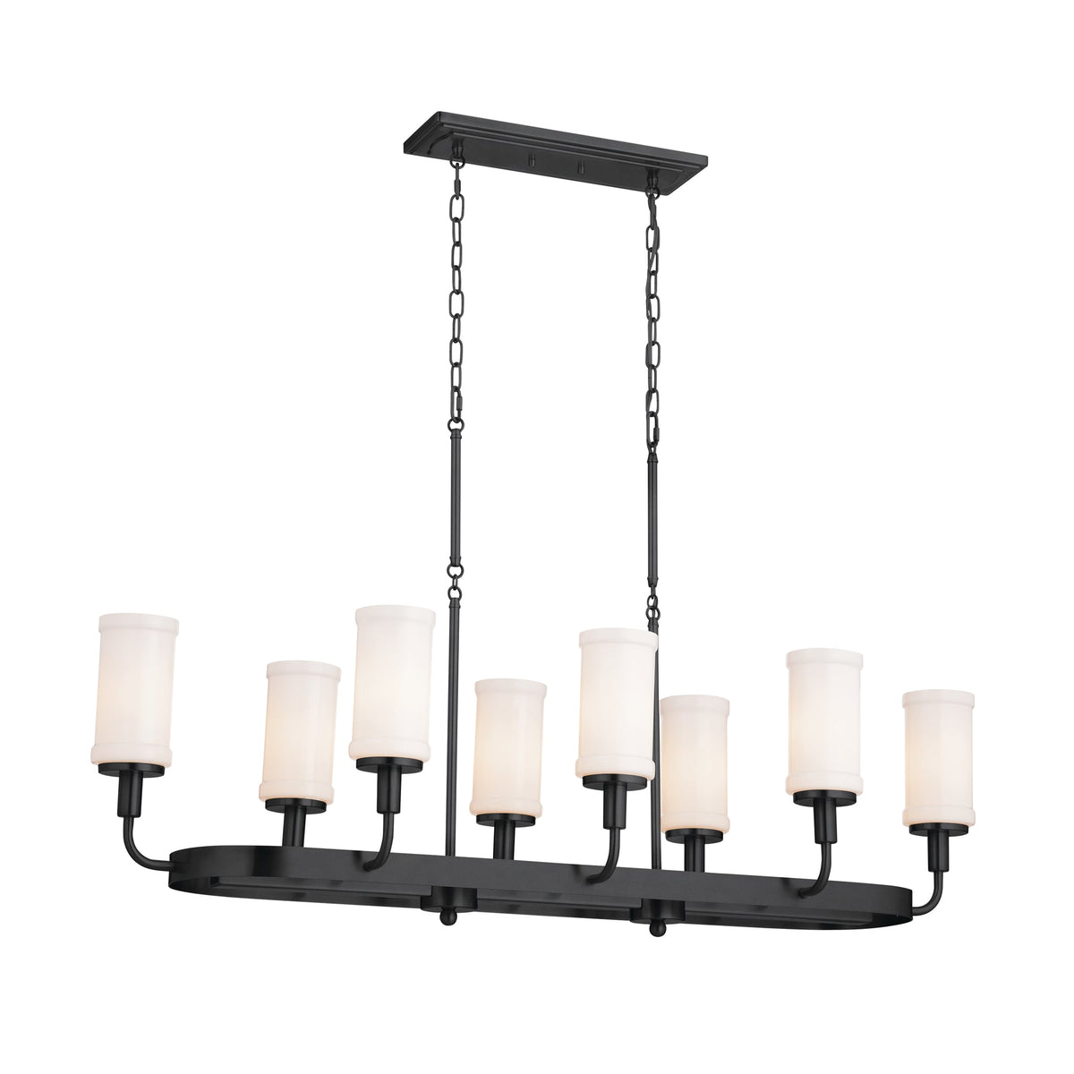 Kichler Vetivene 8-Light Black Farmhouse Chandelier