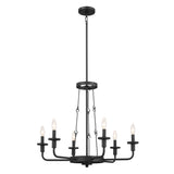 Kichler Vetivene 6-Light Black Farmhouse Chandelier