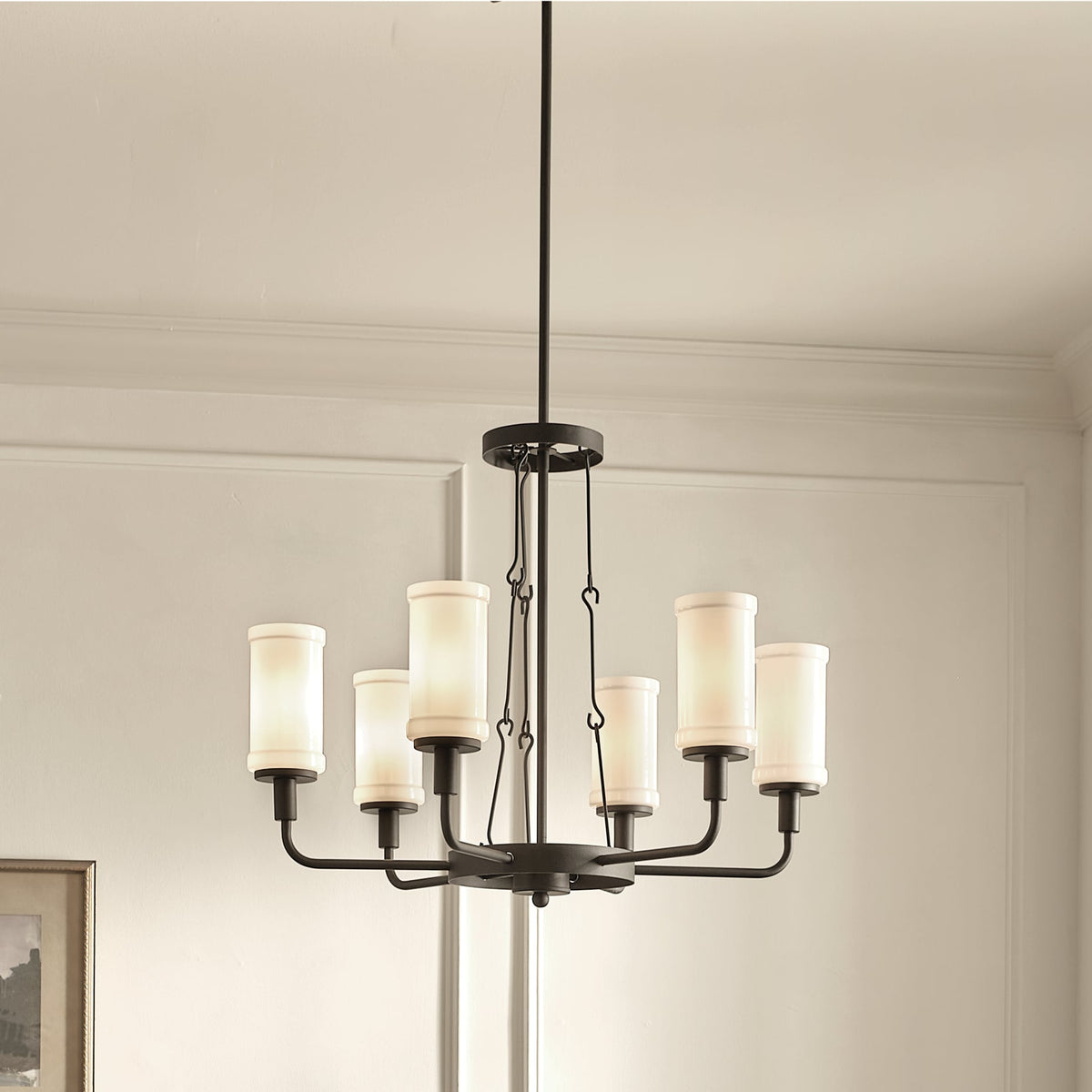 Kichler Vetivene 6-Light Black Farmhouse Chandelier