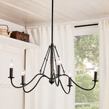 Kichler Freesia 5-Light Black Farmhouse Chandelier