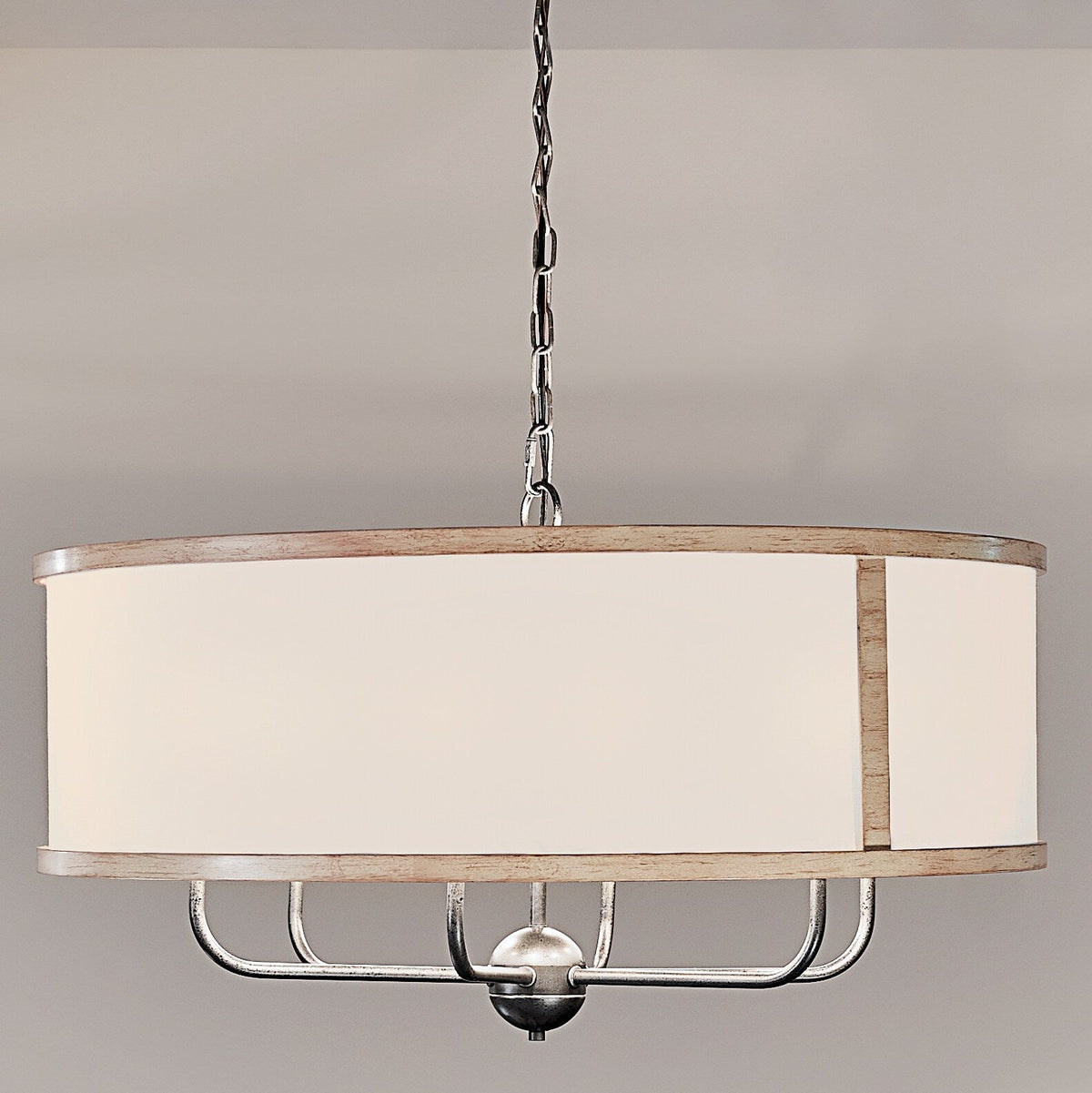 Kichler Heddle 6-Light Gray Farmhouse Chandelier