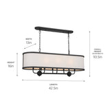 Kichler Heddle 8-Light Black Farmhouse Chandelier