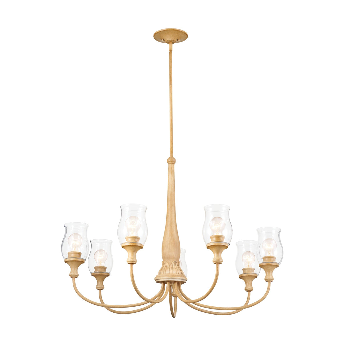 Kichler Melis 7-Light Brown Farmhouse Chandelier