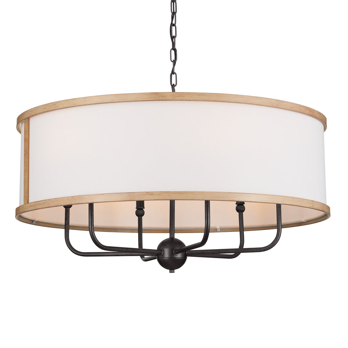 Kichler Heddle 6-Light Gray Farmhouse Chandelier