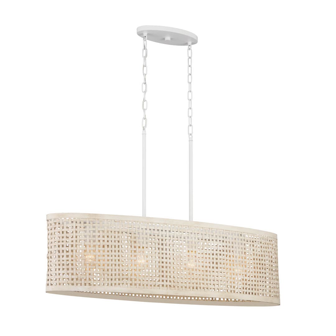 Kichler Sayulita 4-Light White Coastal Chandelier