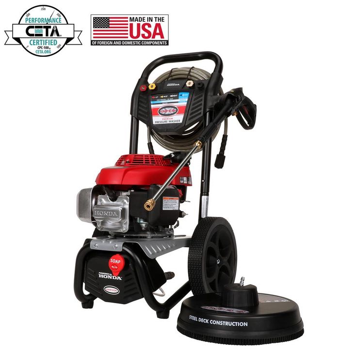 Simpson MegaShot MS60805-S 3000 PSI at 2.4 GPM HONDA GCV160 Cold Water Pressure Washer with Surface Scrubber