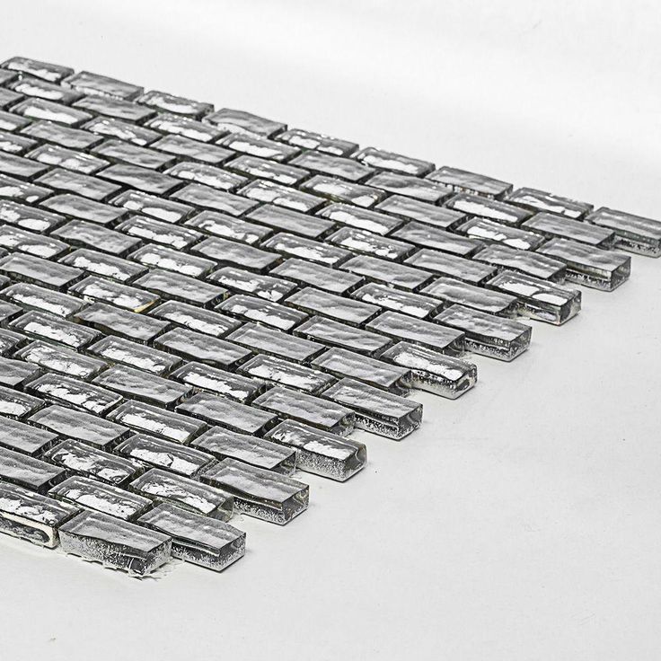 Jeffrey Court Treasure Bell Grey 11-7/8 in. x 12 in. x 8 mm Interlocking Textured Glass Mosaic Tile