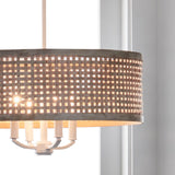 Kichler Sayulita 4-Light White Coastal Drum Medium Hanging Pendant Light