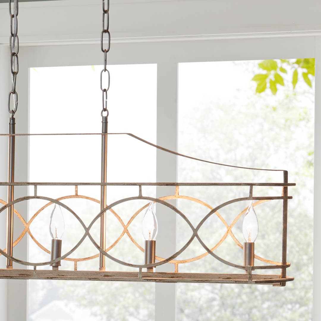 Kichler Adelgade 5-Light Distressed White Coastal Chandelier