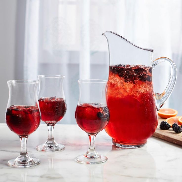 Modern Bar 7-Piece Sangria Glass Entertainment Set