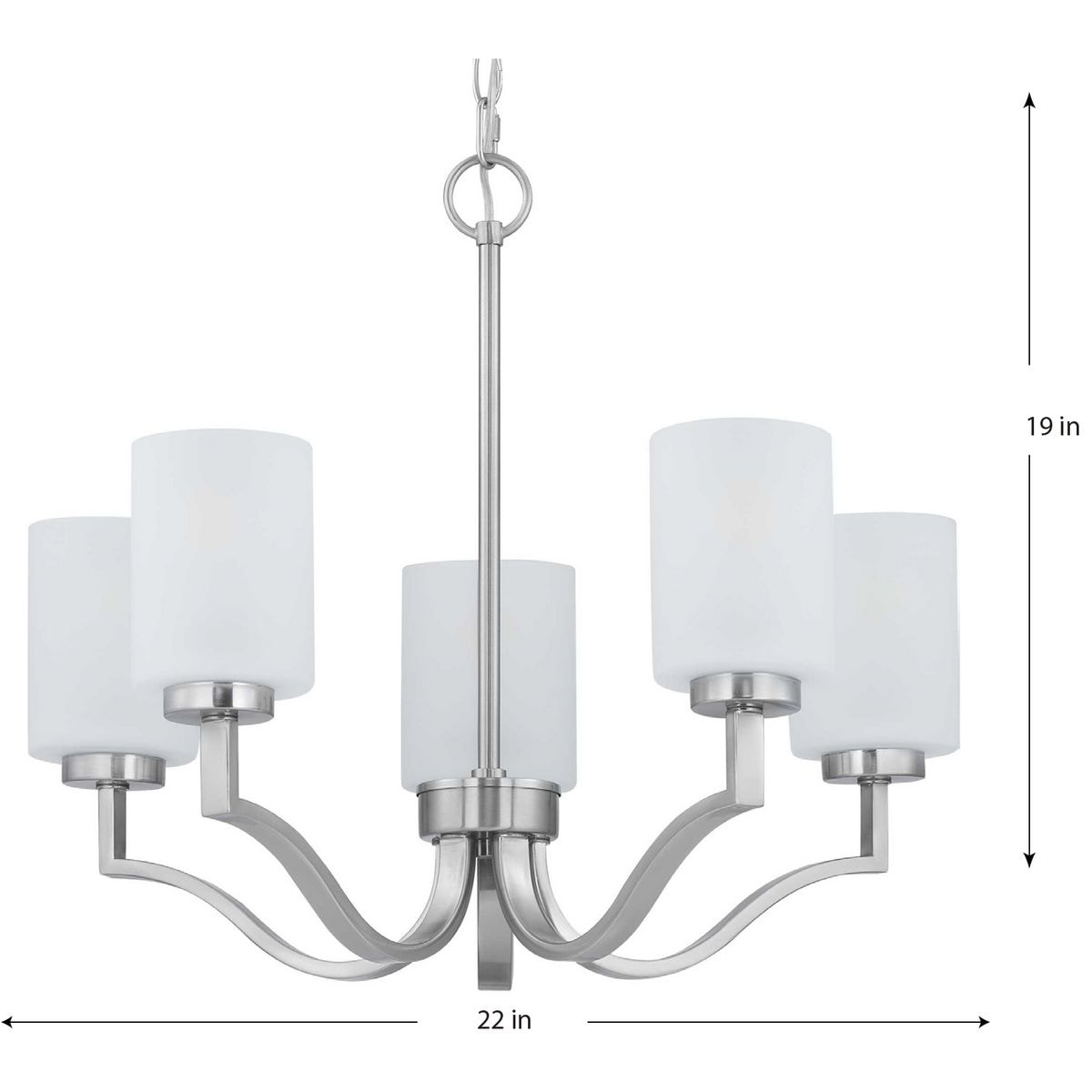 Progress Lighting Avette 5-Light Brushed Nickel Transitional Chandelier