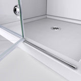 Aqua Fold 36 in. x 58 in. Frameless Hinged Tub Door in Chrome - Super Arbor