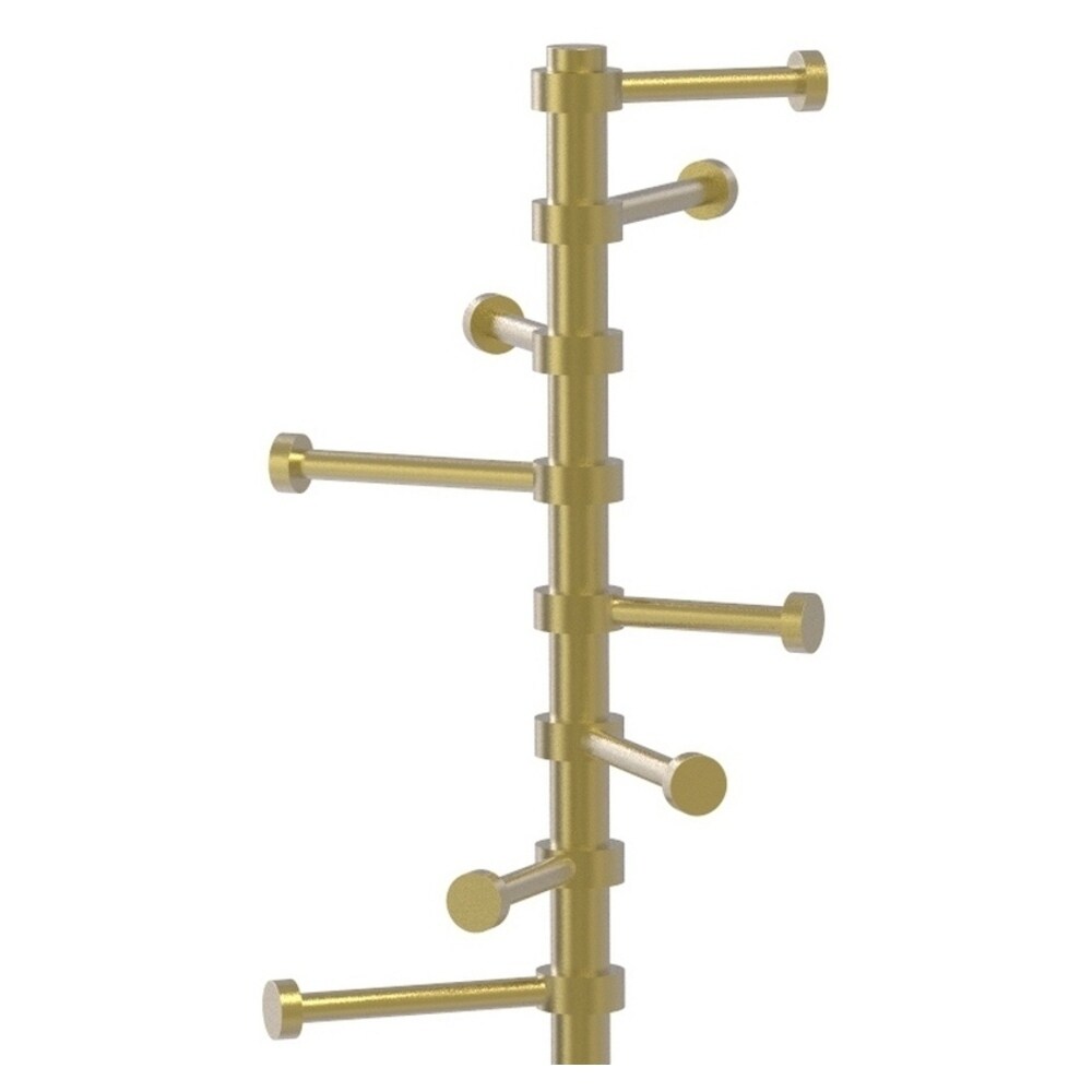 Allied Brass Satin Brass Freestanding Towel Rack, 60-in Height