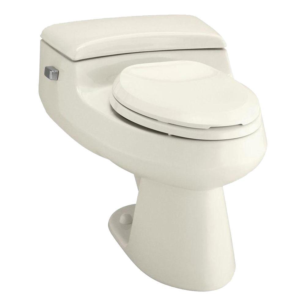 San Raphael Comfort Height 1-Piece 1.0 GPF Single Flush Elongated Toilet in Thunder Grey, Seat Included - Super Arbor