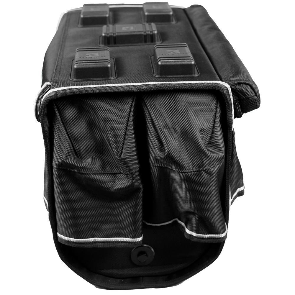 18 in. Contractor's Tote Bag with Integrated Parts Bin Compartment and Waterproof Rain Cover - Super Arbor
