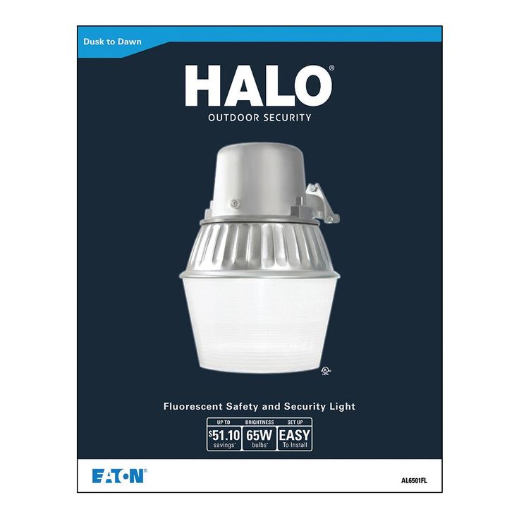 65-Watt Metallic Outdoor Fluorescent Security Wall and Area Light with Dusk to Dawn Photocell Sensor