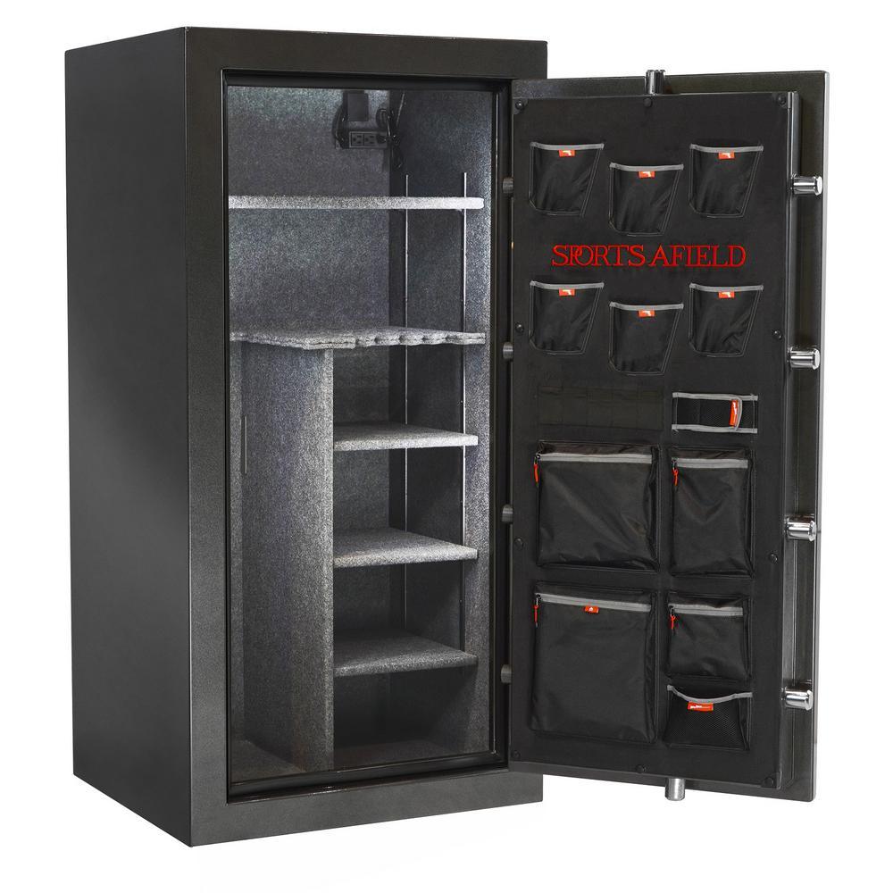 Haven Series 36 + 6-Gun Fire/Waterproof Safe with Print Guard Technology and Illuminated E-Lock - Super Arbor