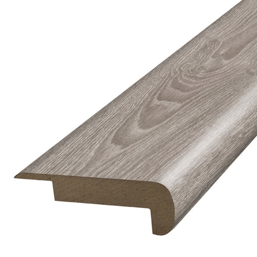 SimpleSolutions 2.37-in x 78.7-in Aged Silver Mist Oak or Lodge Oak Prefinished Stair Nosing - Super Arbor